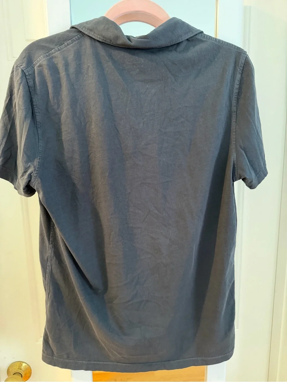 J. Crew Men’s Short Sleeve Polo in Navy Blue